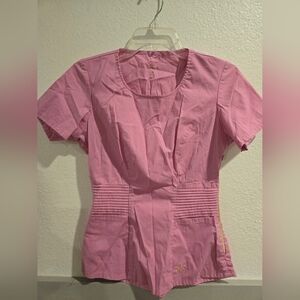 Jaanuu Pink Scrub Top XS
